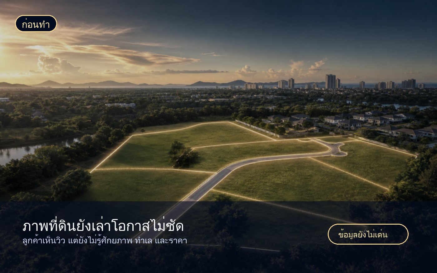 ตัวอย่างภาพขายที่ดินก่อนทำ