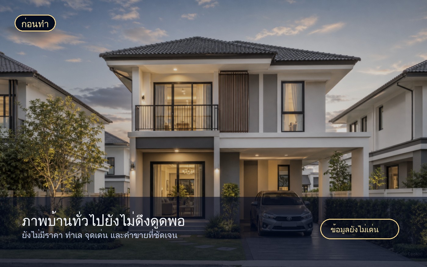 ตัวอย่างภาพขายบ้านก่อนทำ